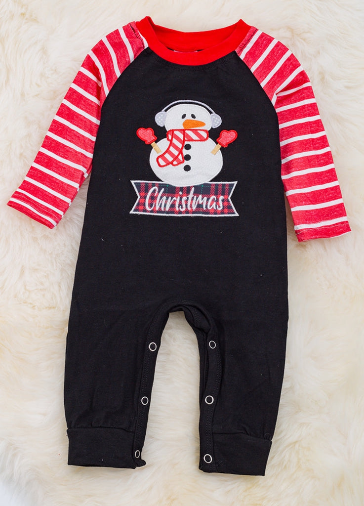 Snowman Boys Romper