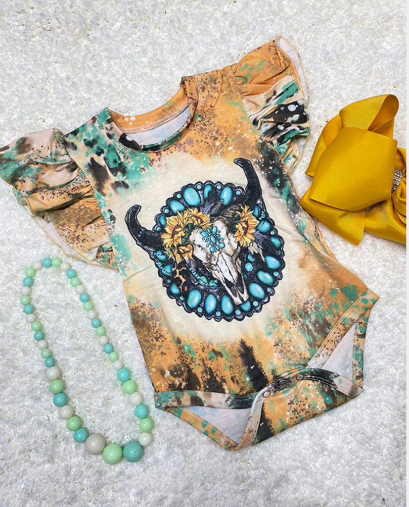 Boho Bull Concho Romper