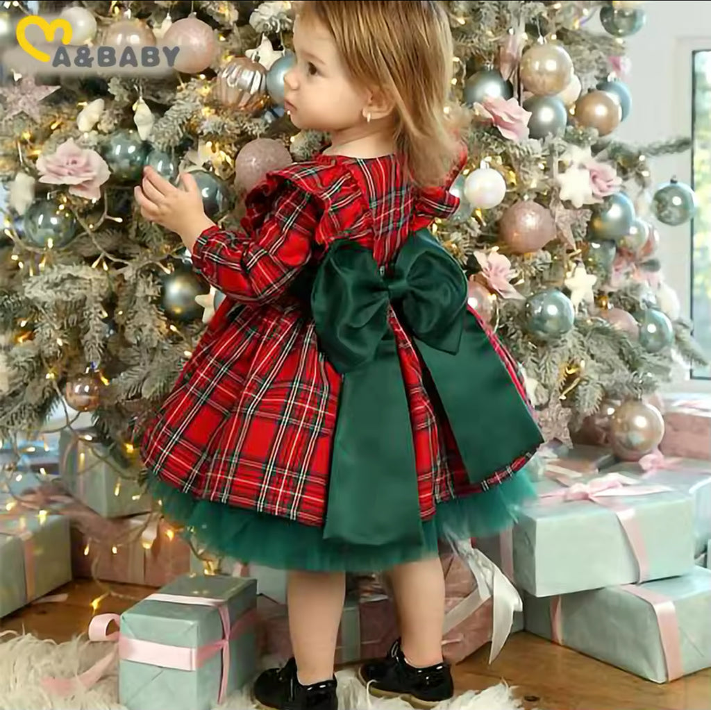 Christmas Plaid Festive Dress