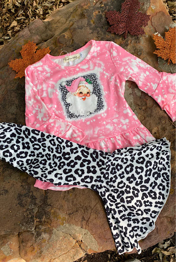 Pink and Snow Leopard Santa Set