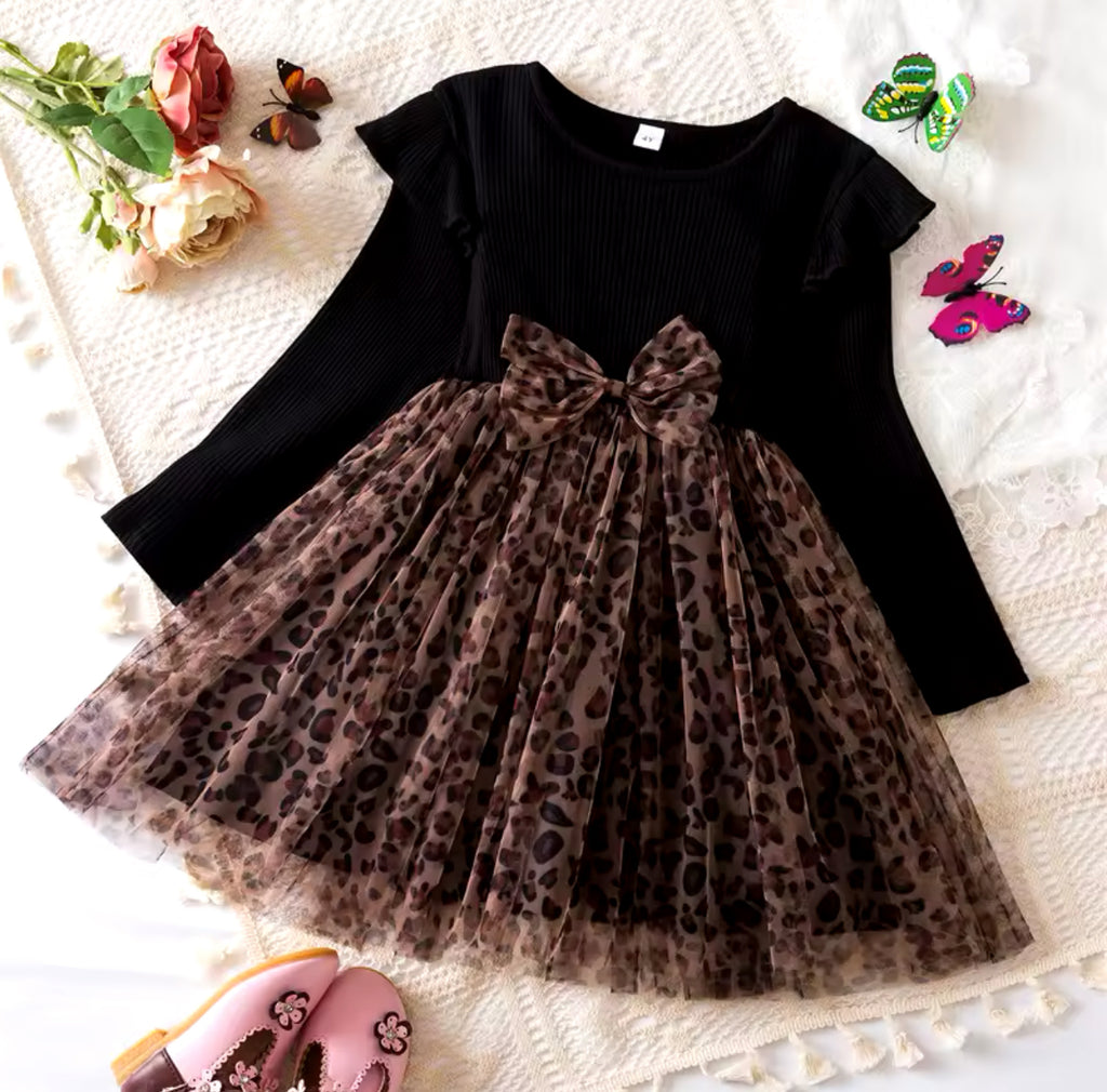 Leopard Tulle Twirl Dress