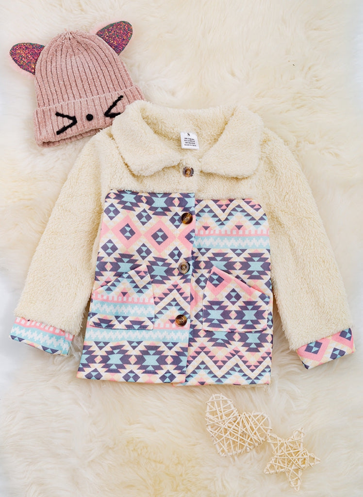 Cream and Pastel Shacket