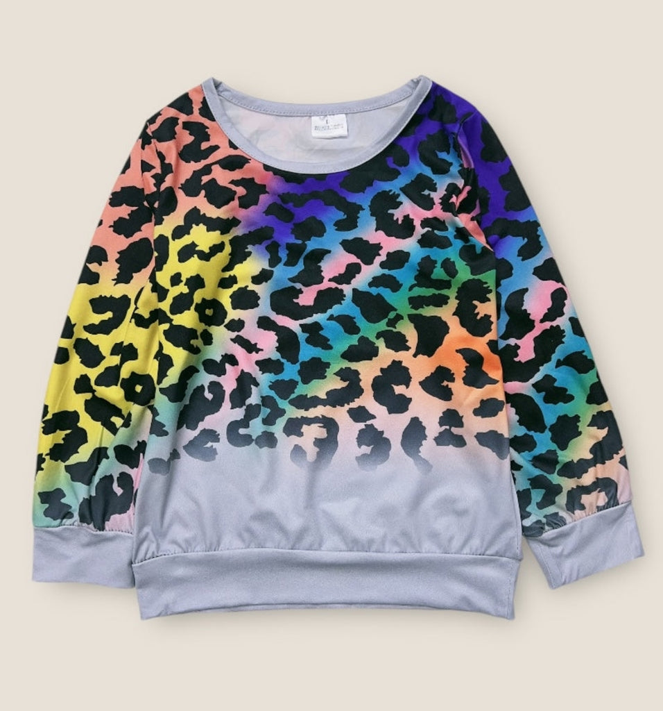 Colorful Leopard Top