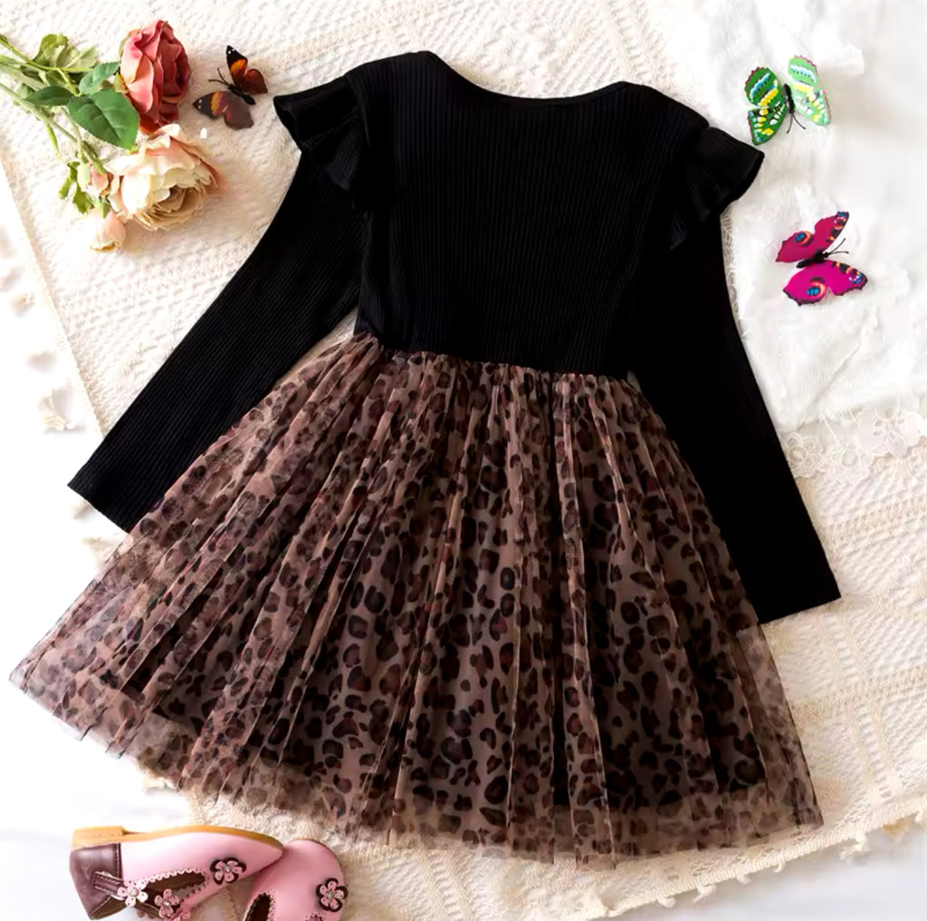 Leopard Tulle Twirl Dress