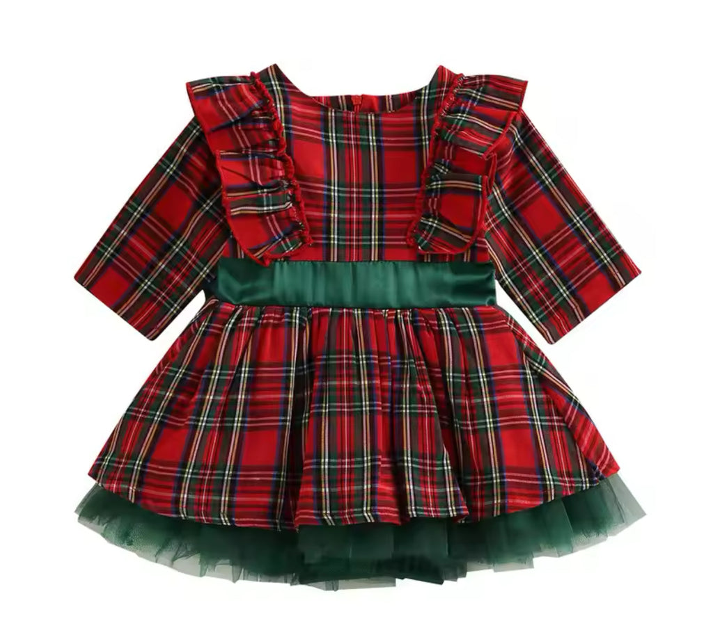 Christmas Plaid Festive Dress