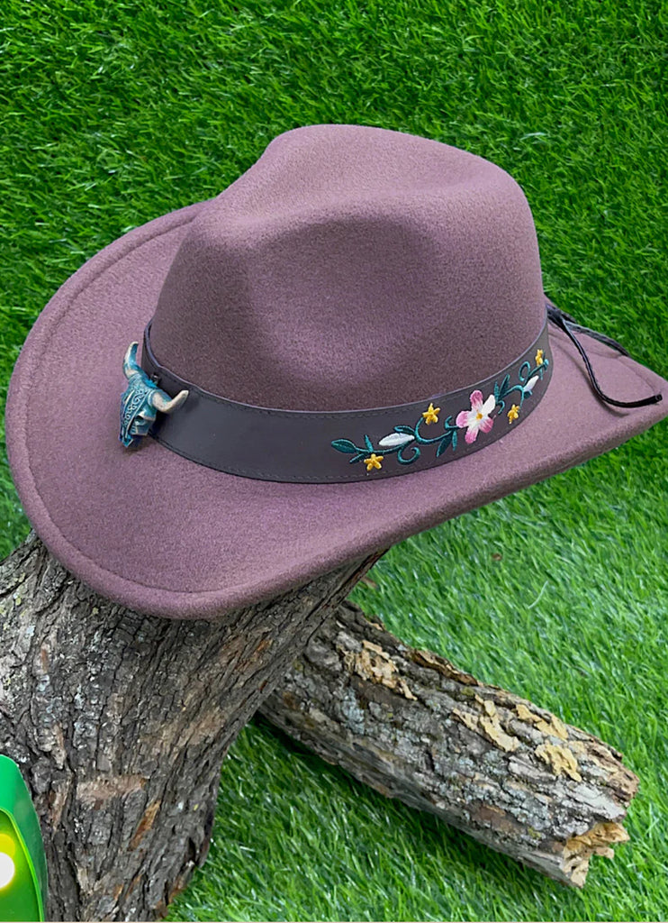 Grape Felt Cowgirl Hat