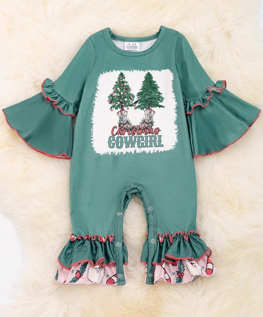 Christmas Cowgirl Romper