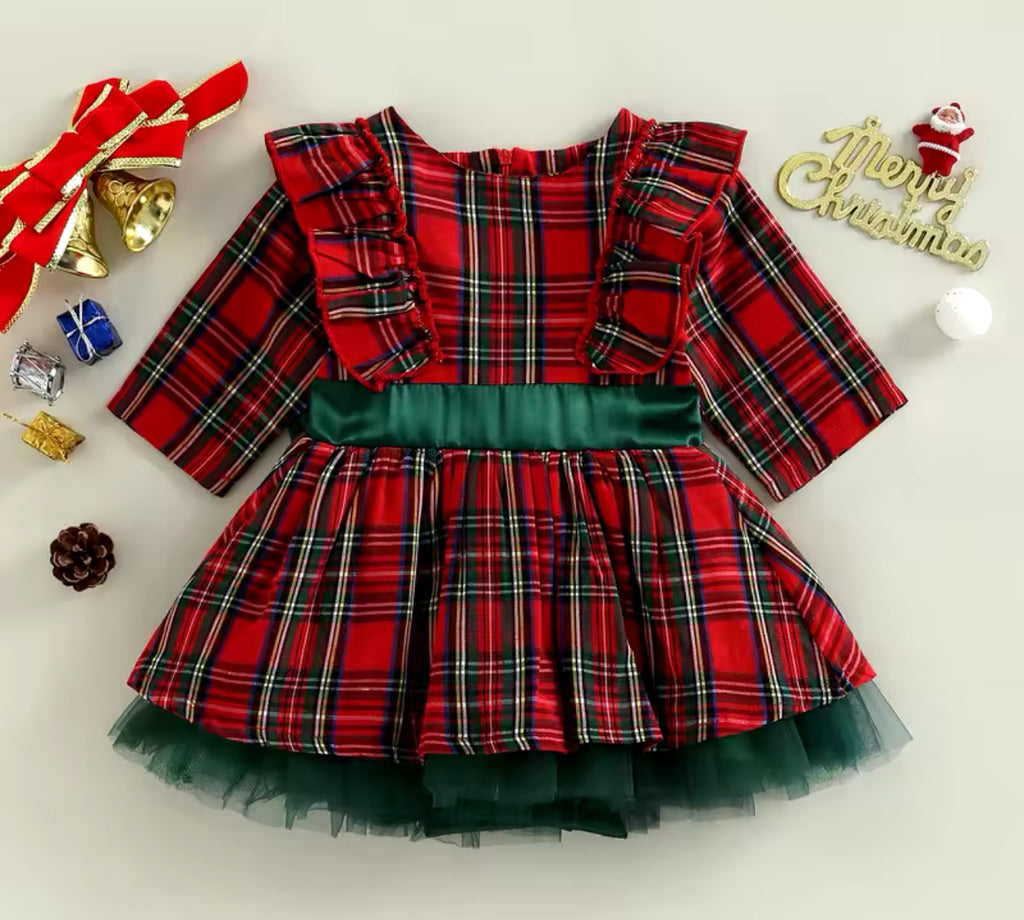 Christmas Plaid Festive Dress