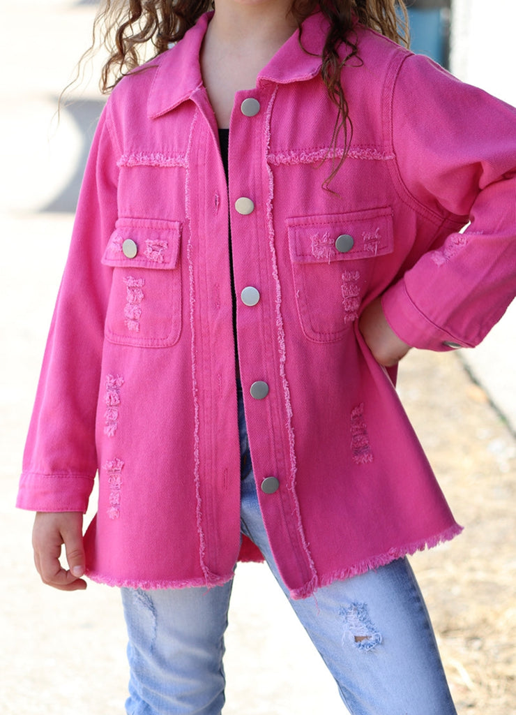 Hot Pink Denim Jacket