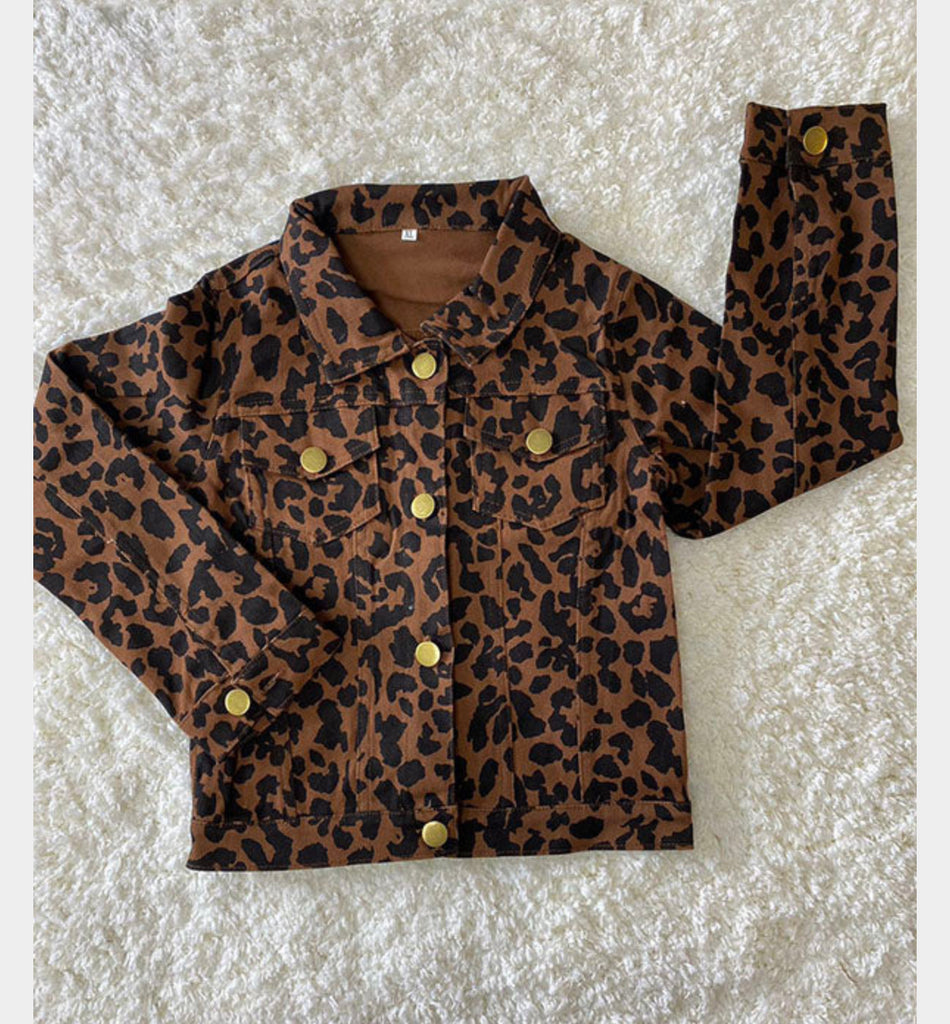 Leopard Denim Jacket