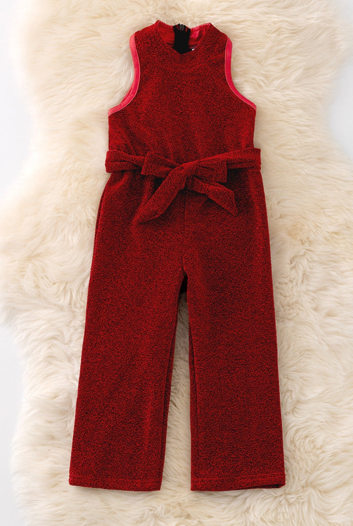 Red or Pink Shimmering Jumpsuit (choose color)