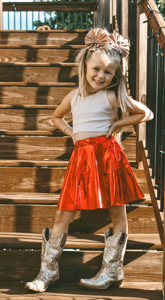 CANDY APPLE RED SKIRT